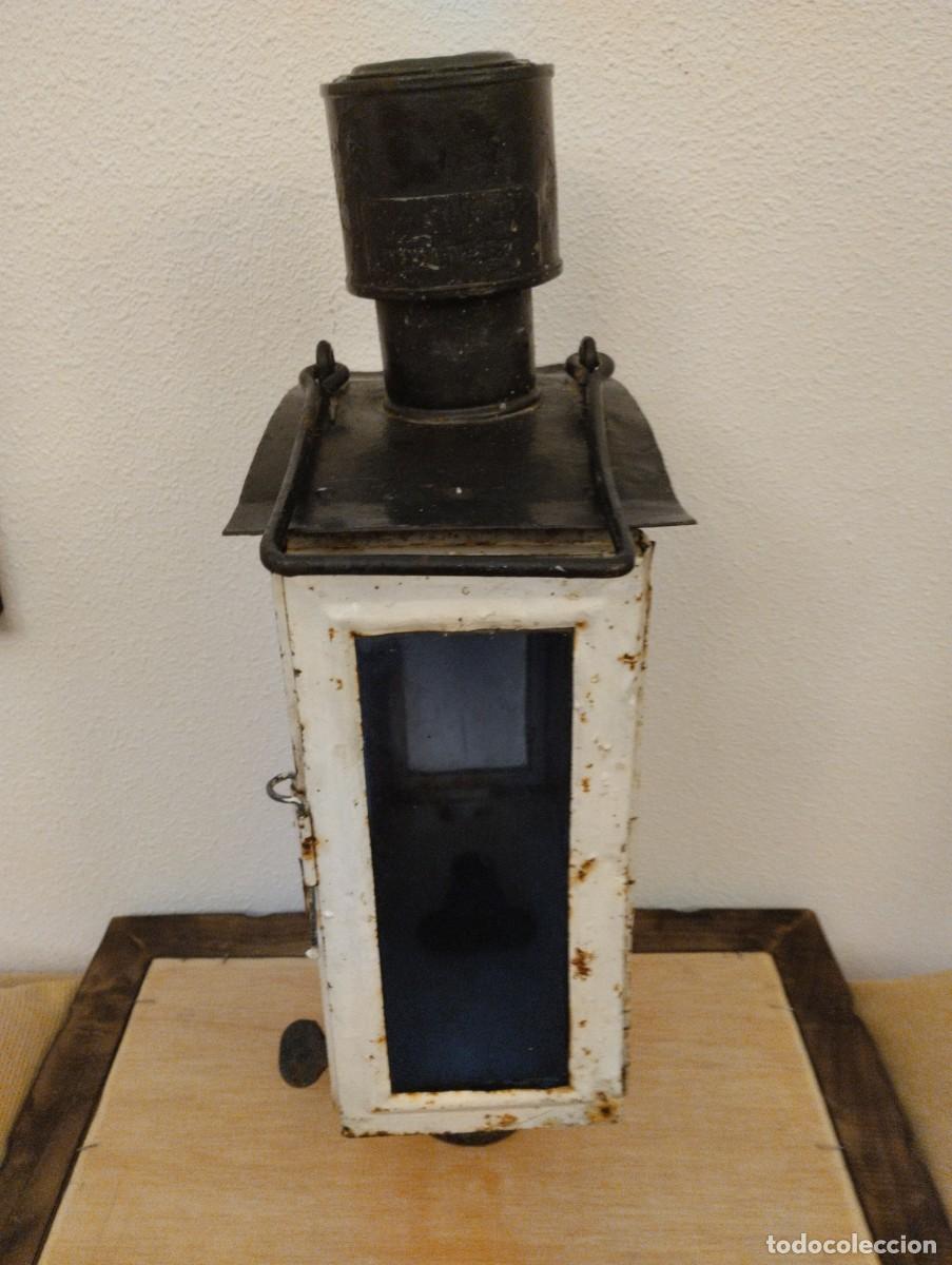 Antig&uuml;edades: Farol Renfe grande antiguo - Foto 4