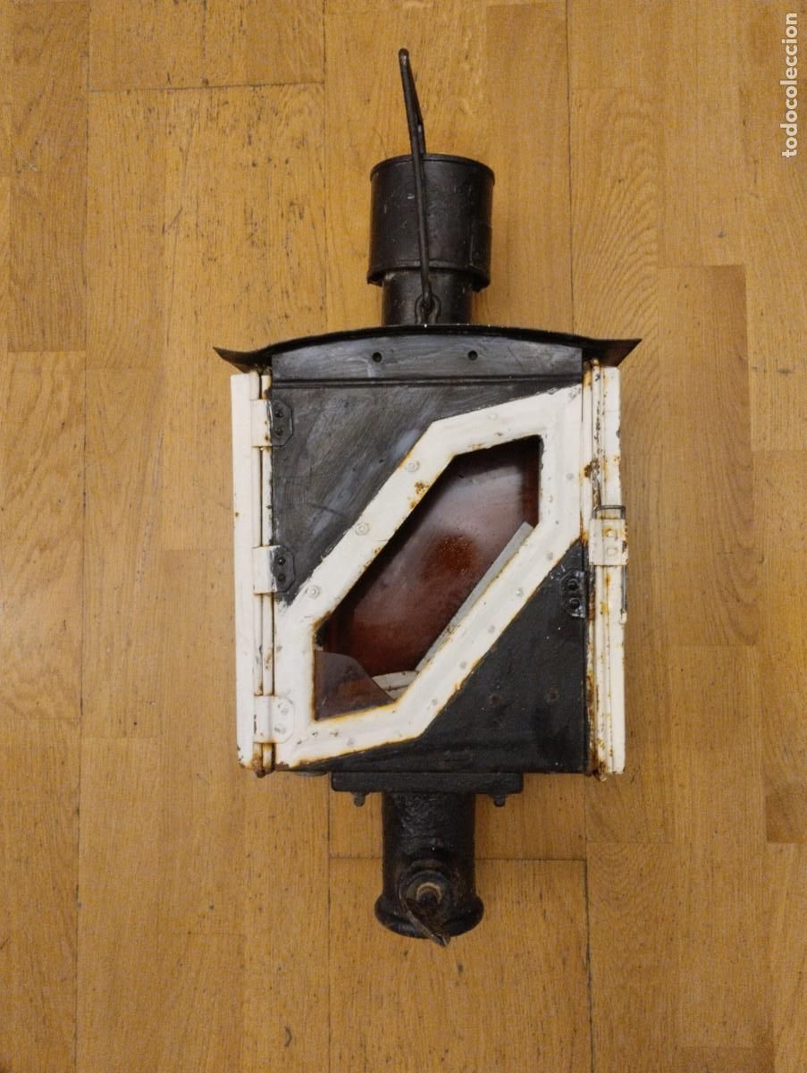 Antig&uuml;edades: Farol Renfe grande antiguo - Foto 6