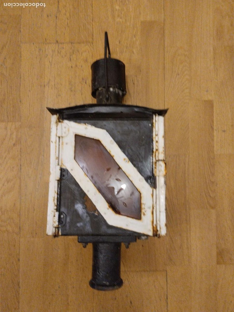 Antig&uuml;edades: Farol Renfe grande antiguo - Foto 8