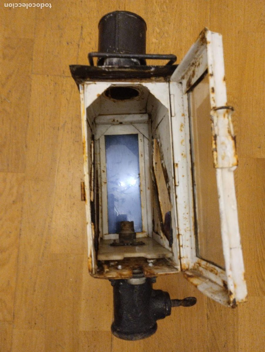 Antig&uuml;edades: Farol Renfe grande antiguo - Foto 11