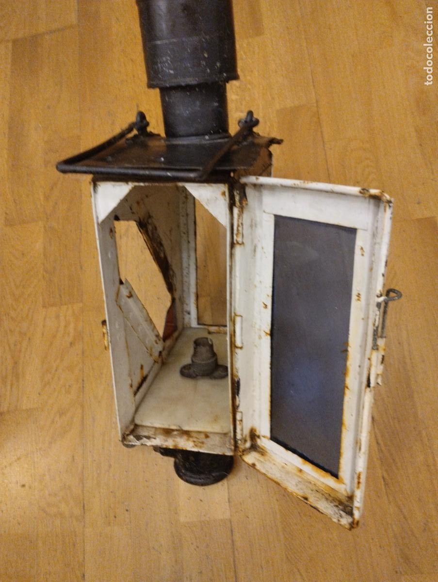 Antig&uuml;edades: Farol Renfe grande antiguo - Foto 12