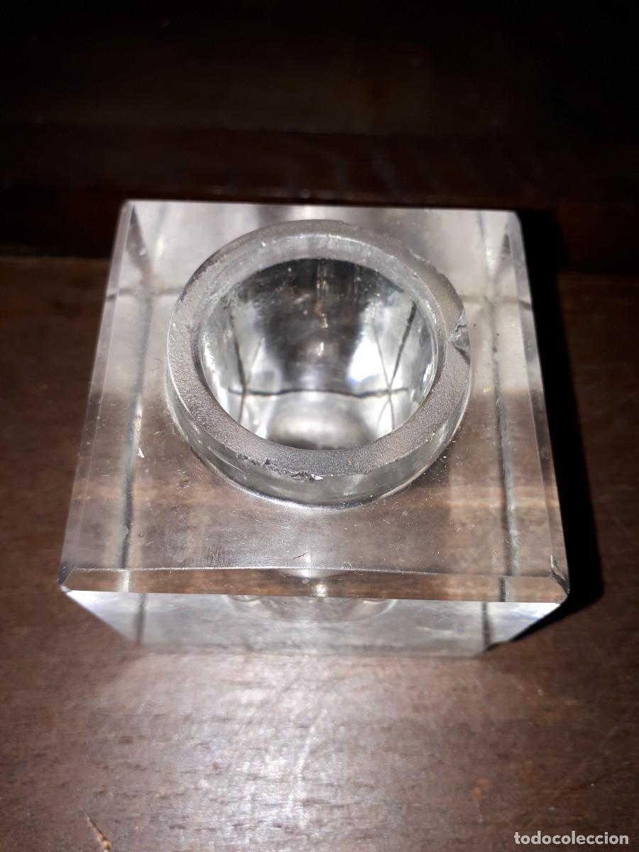 Antig&uuml;edades: Tintero antiguo de cristal - Foto 1