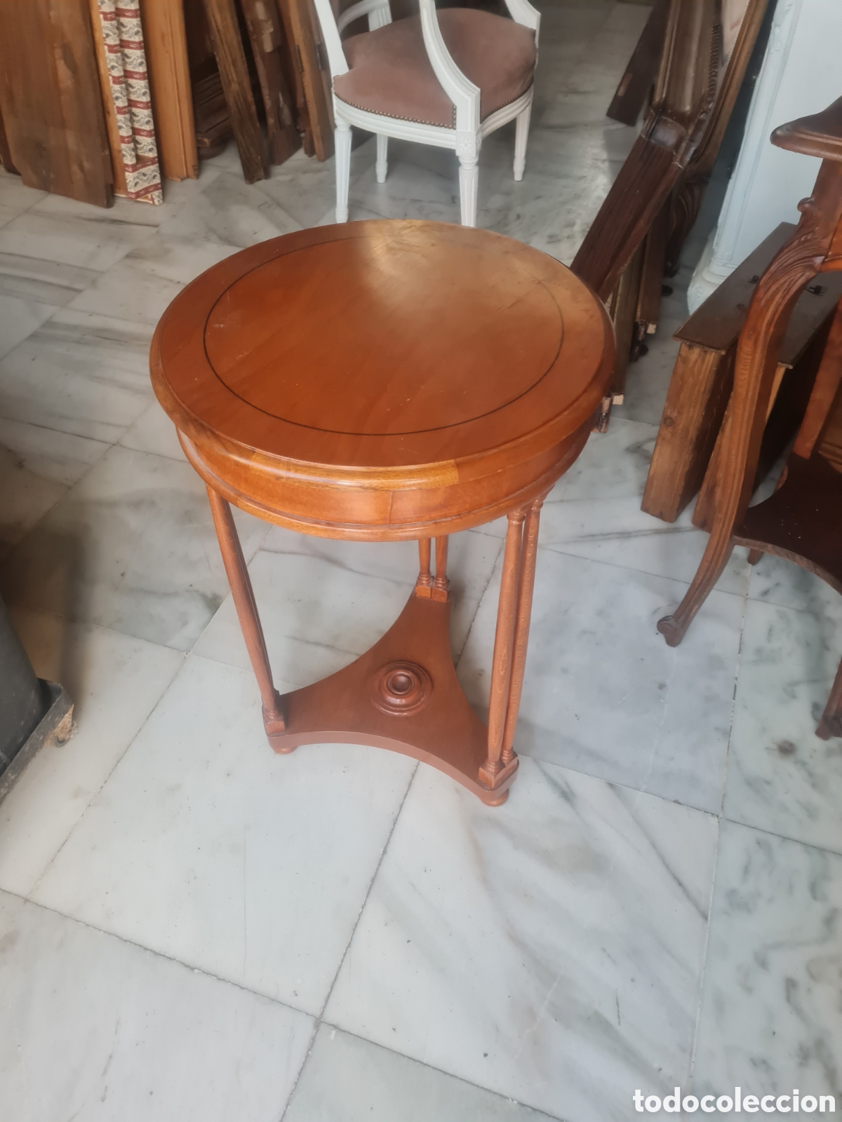 Antig&uuml;edades: Pedestal en madera de los a&ntilde;os 50 - Foto 2