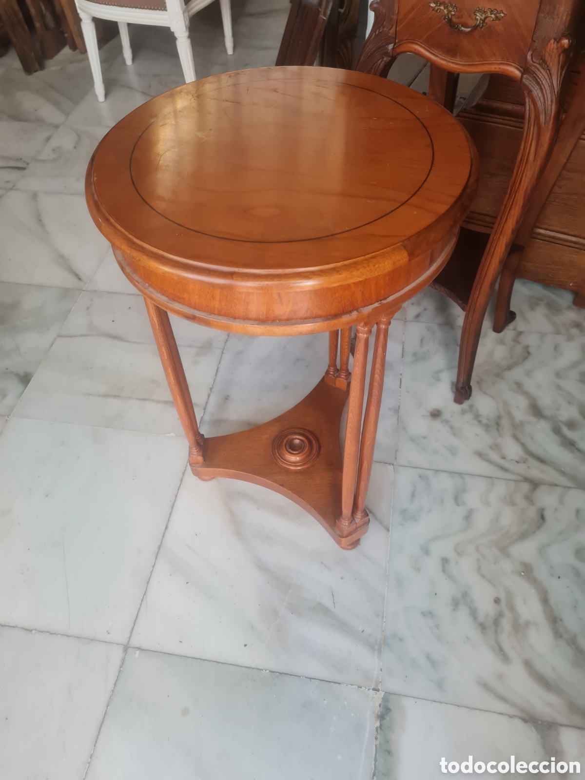 Antig&uuml;edades: Pedestal en madera de los a&ntilde;os 50 - Foto 3