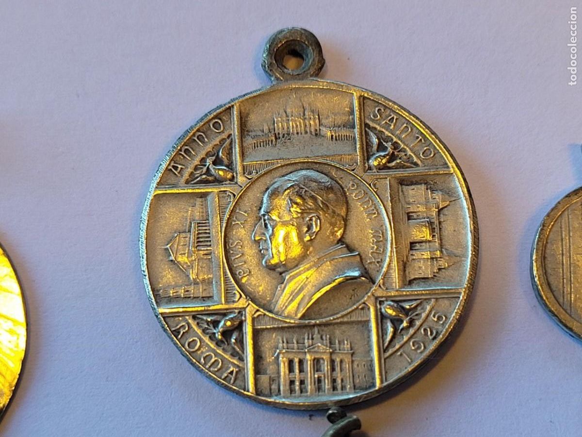 Antig&uuml;edades: 10 MEDALLAS RELIGIOSAS DE PLATA - Foto 3