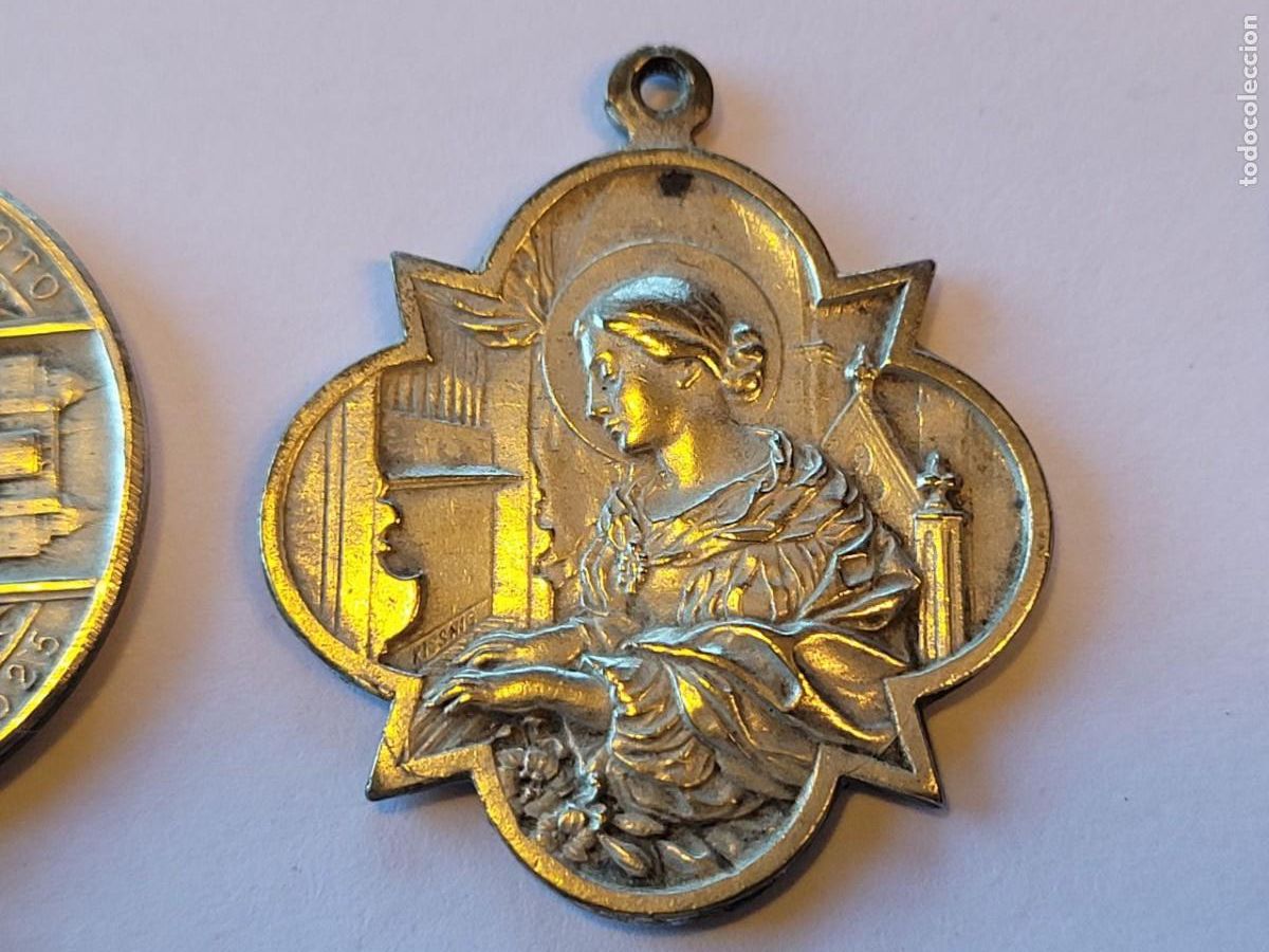 Antig&uuml;edades: 10 MEDALLAS RELIGIOSAS DE PLATA - Foto 4