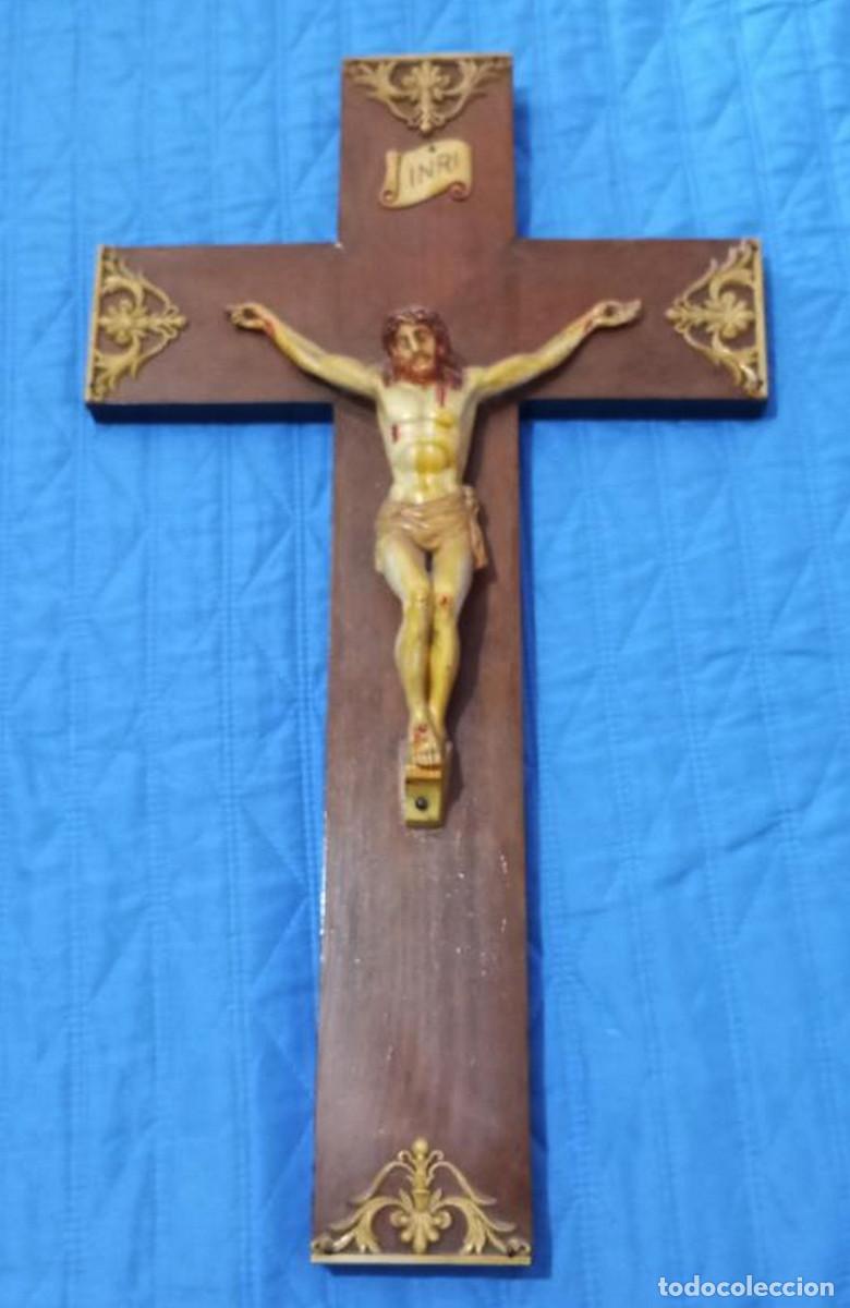 Antig&uuml;edades: CRISTO CRUCIFICADO ANTIGUO 1940 - Foto 4