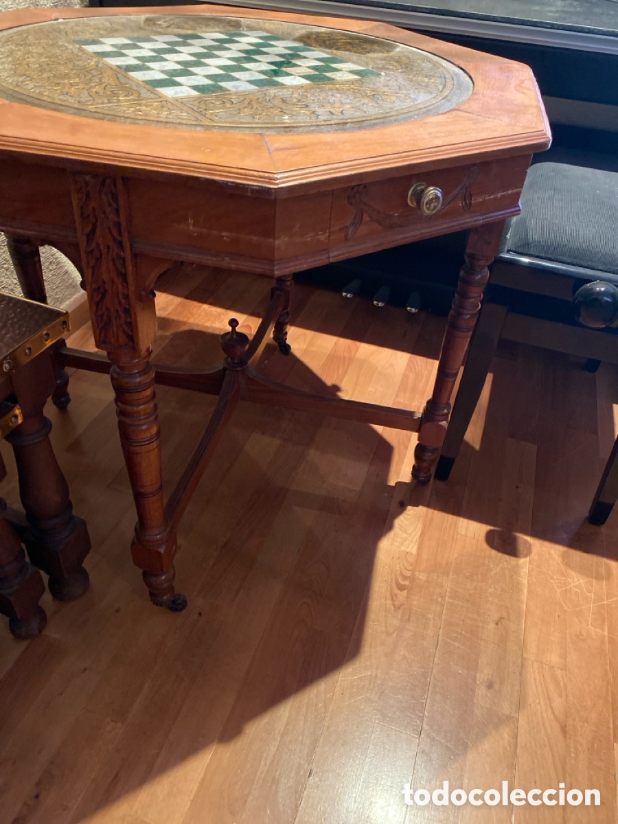 Antig&uuml;edades: Mesa de caoba antigua - Foto 3
