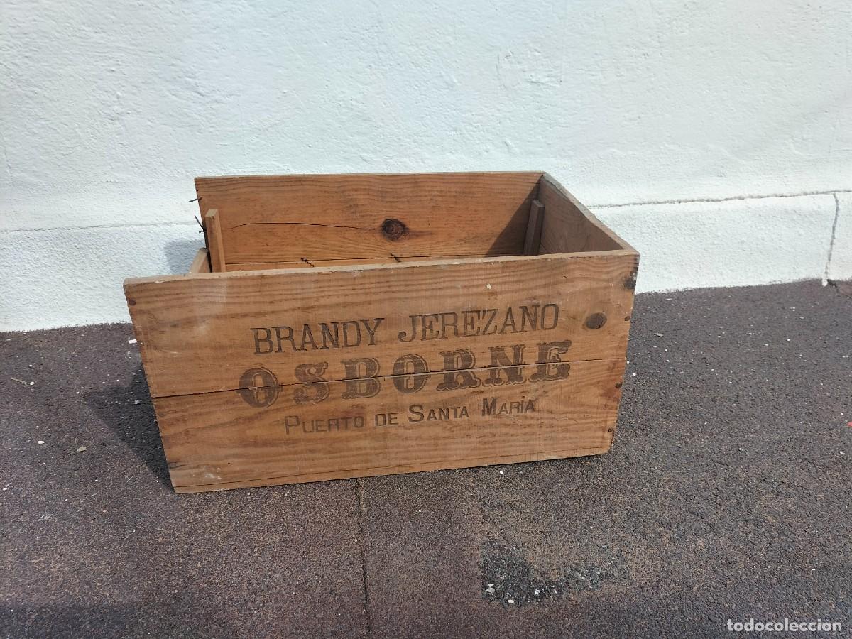 Antig&uuml;edades: ANTIGUA CAJA DE MADERA BRANDY OSBORNE - Foto 1