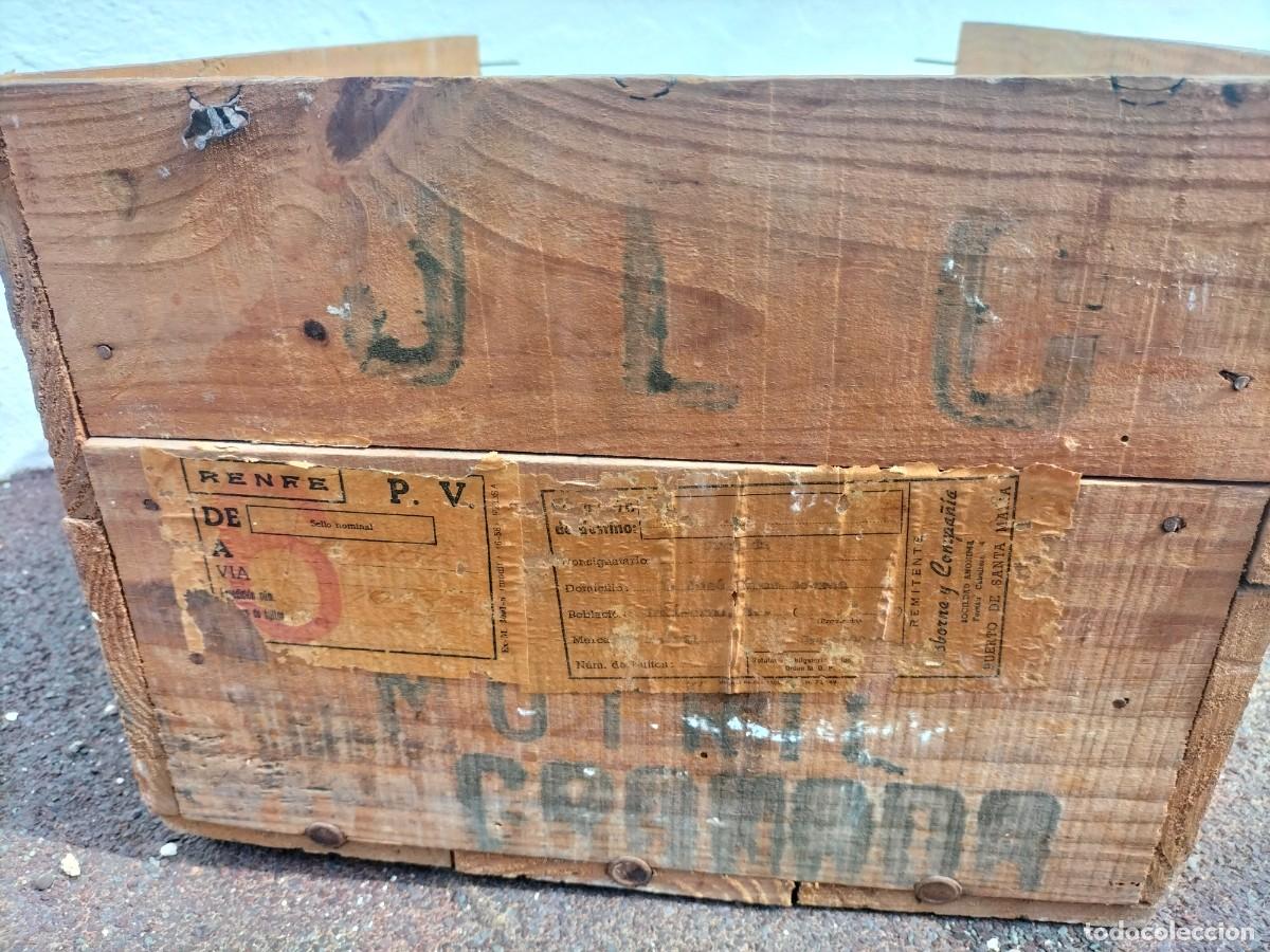 Antig&uuml;edades: ANTIGUA CAJA DE MADERA BRANDY OSBORNE - Foto 3