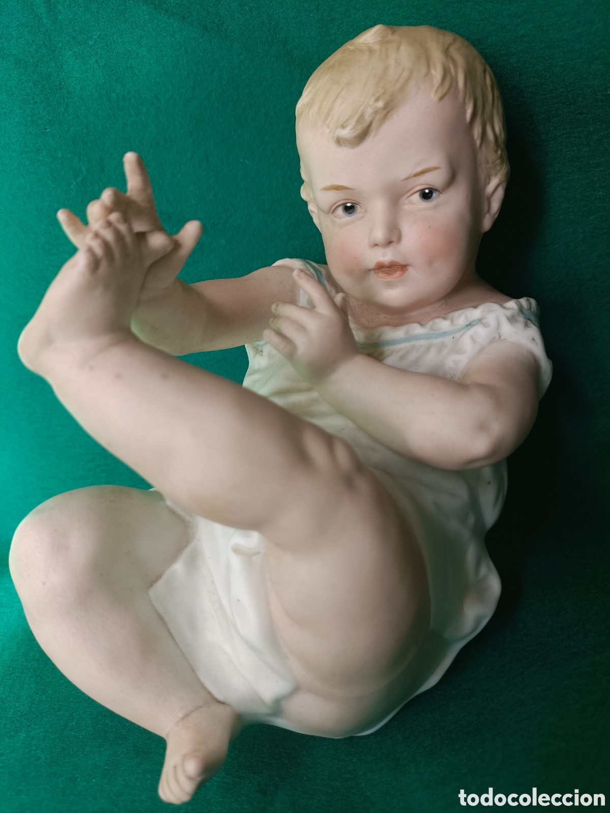 Antiguidades: Bebe ni&ntilde;o de piano, Gebruder Heubach, porcelana biscuit. Klavierkind