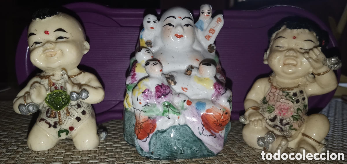 Antig&uuml;edades: Lote de figuritas buda - Foto 1