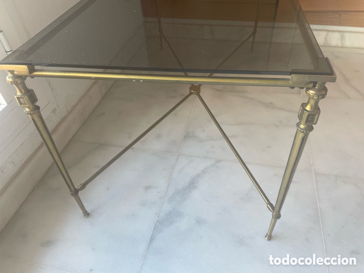 Antig&uuml;edades: Mesa cristal con patas de bronce - Foto 3