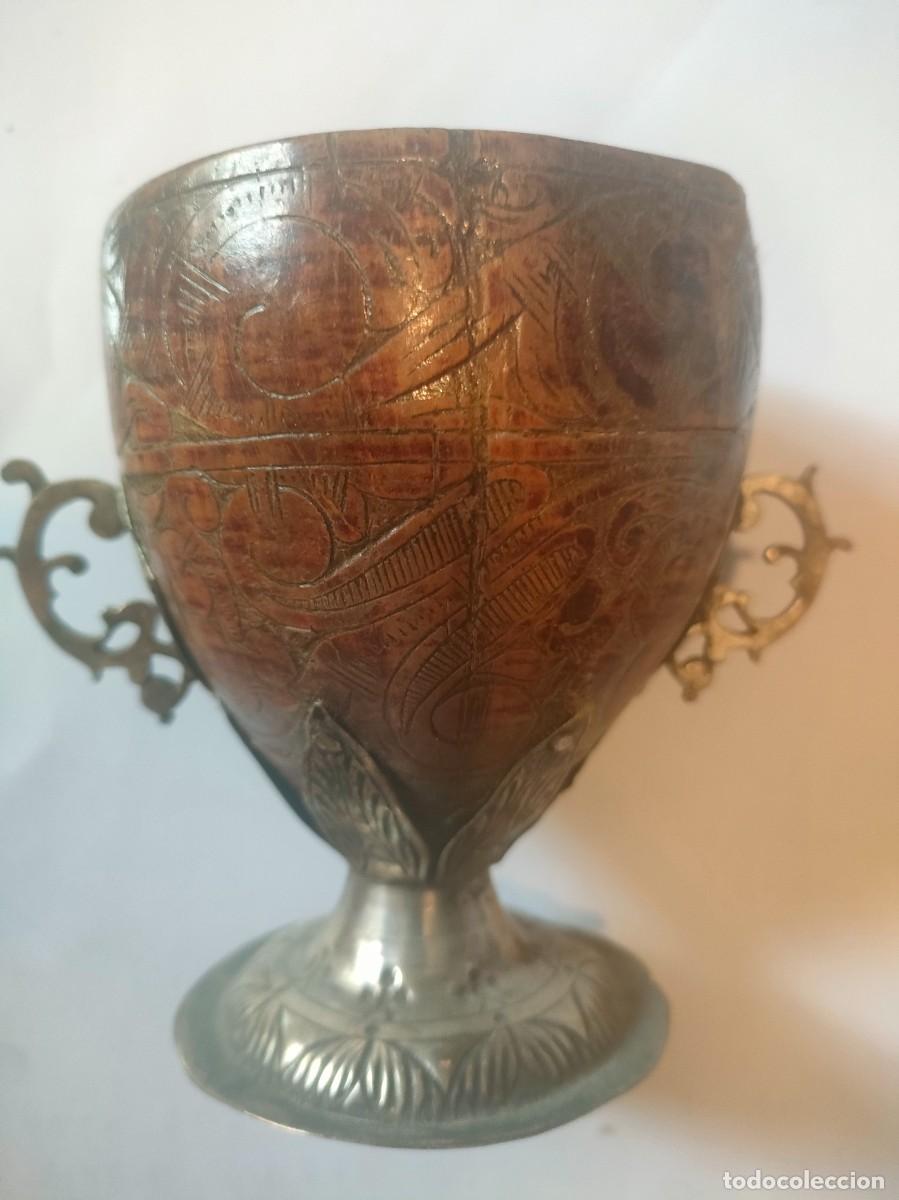 Antig&uuml;edades: COCONUT COLONIAL SIGLO XVIII. COCO Y PLATA - Foto 10