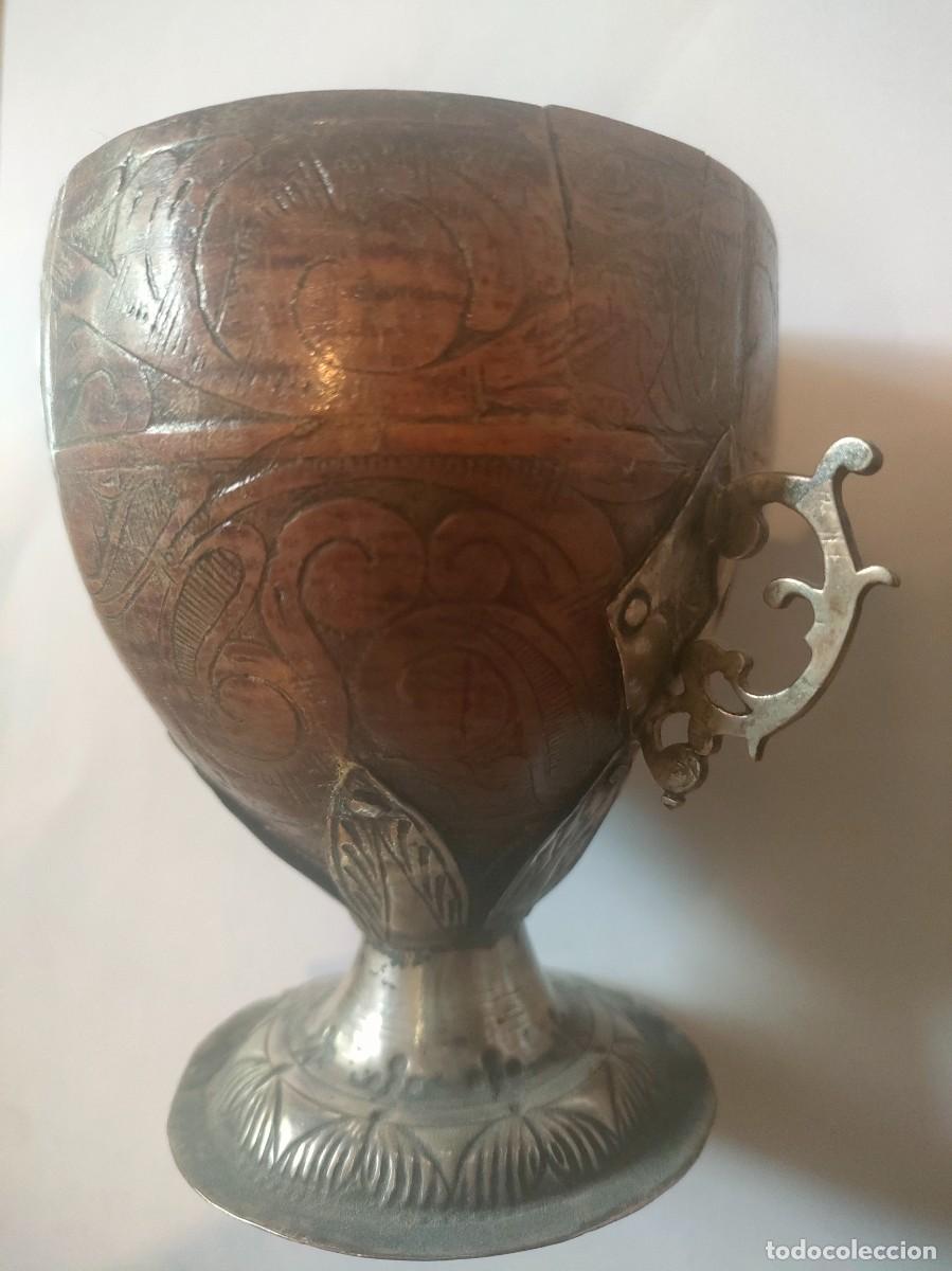 Antig&uuml;edades: COCONUT COLONIAL SIGLO XVIII. COCO Y PLATA - Foto 14