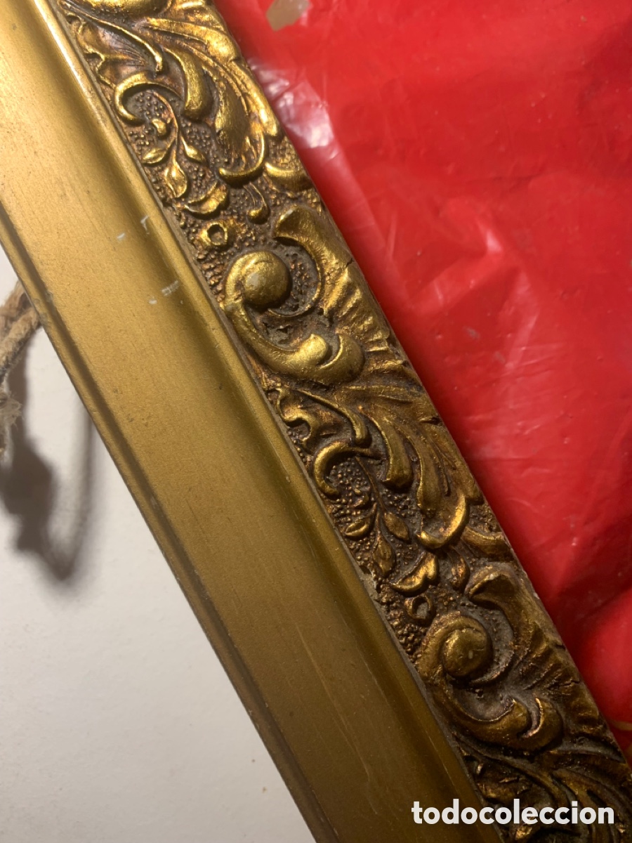 Antig&uuml;edades: Antiguo marco de madera con relieve en &ldquo;pan de oro&rdquo; - Foto 19