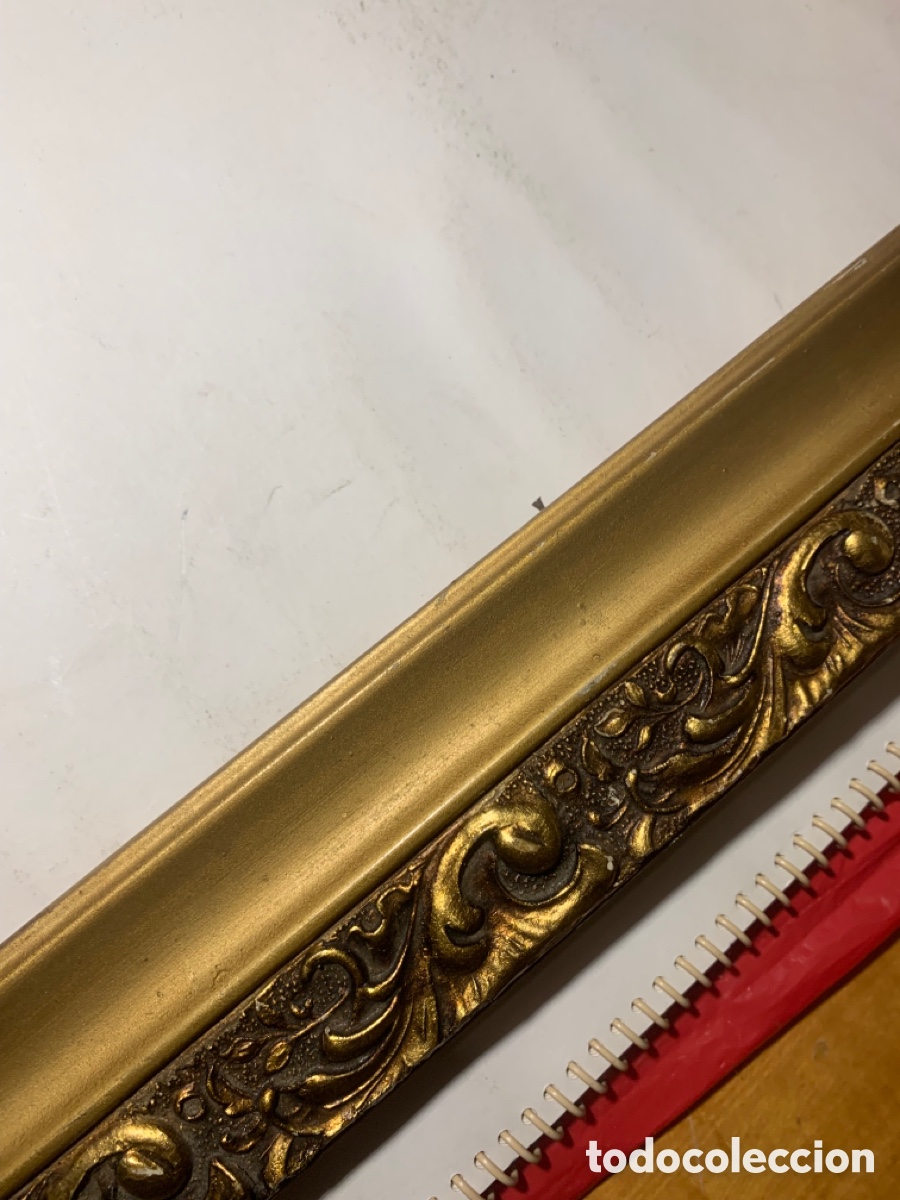 Antig&uuml;edades: Antiguo marco de madera con relieve en &ldquo;pan de oro&rdquo; - Foto 20
