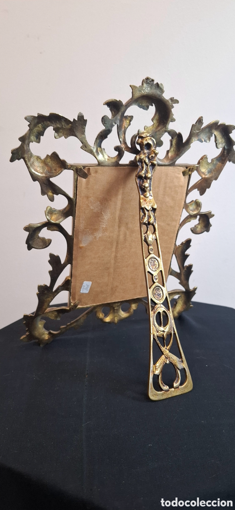 Antig&uuml;edades: Espectacular marco con espejo en bronce. Antiguo. 30x24 cms - Foto 11