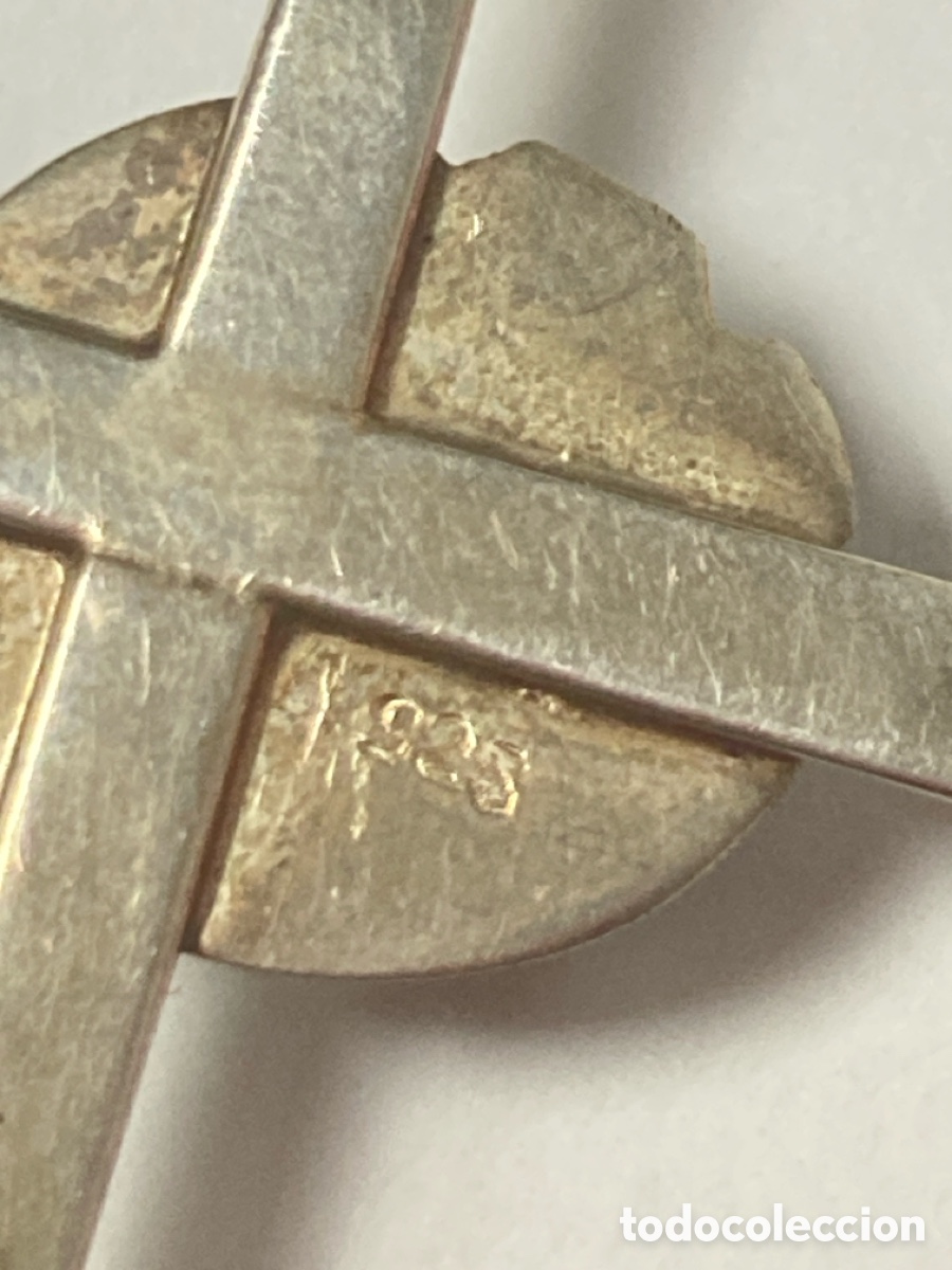 Antig&uuml;edades: Cruz de plata 925 con turquesa /C243 - Foto 4