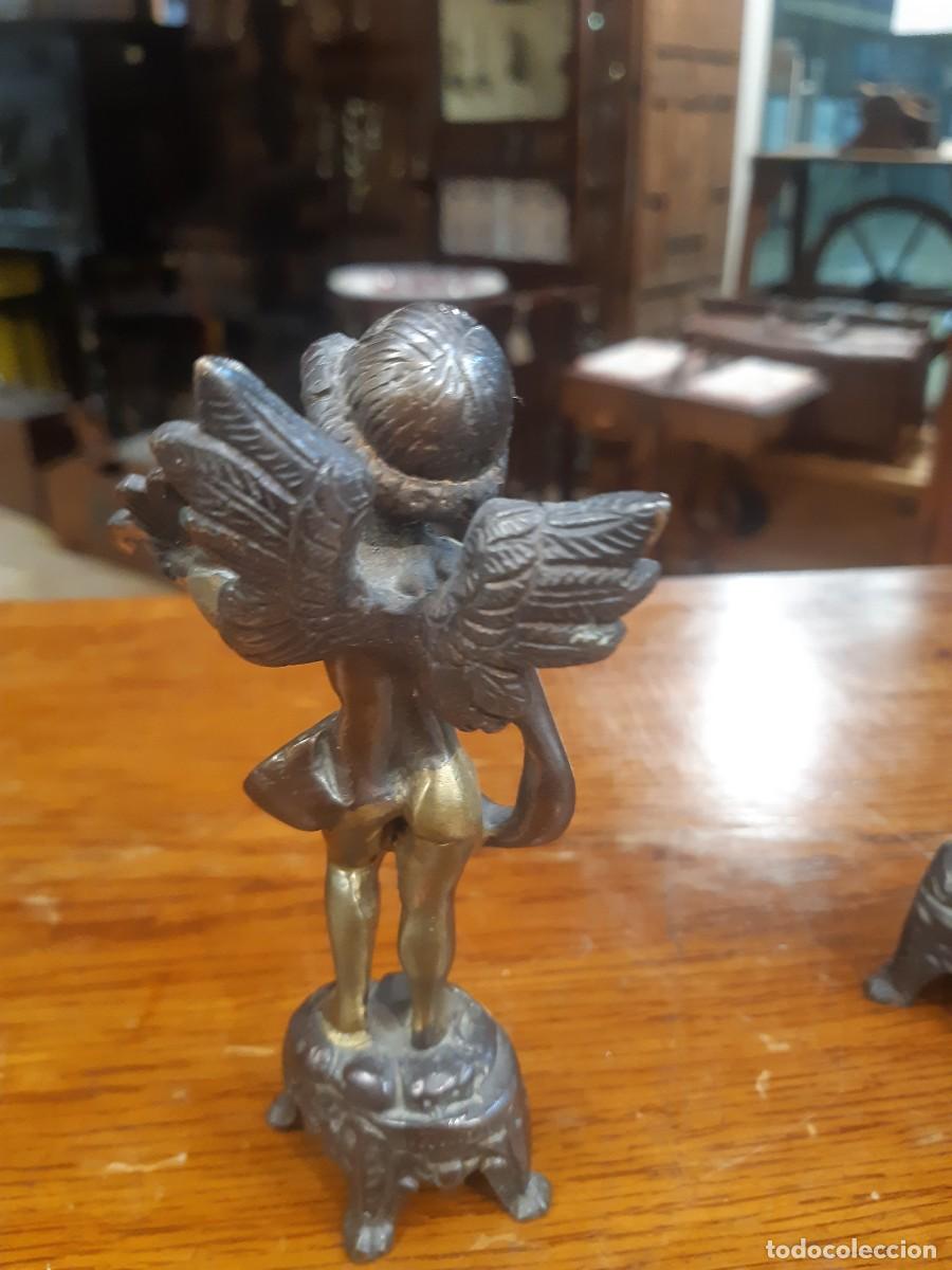 Antig&uuml;edades: ANGELITOS PEQUE&Ntilde;OS DE BRONCE. - Foto 3