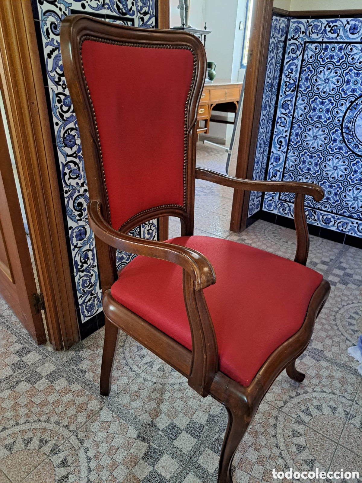 Antig&uuml;edades: Mesa escritorio antigua - Foto 5