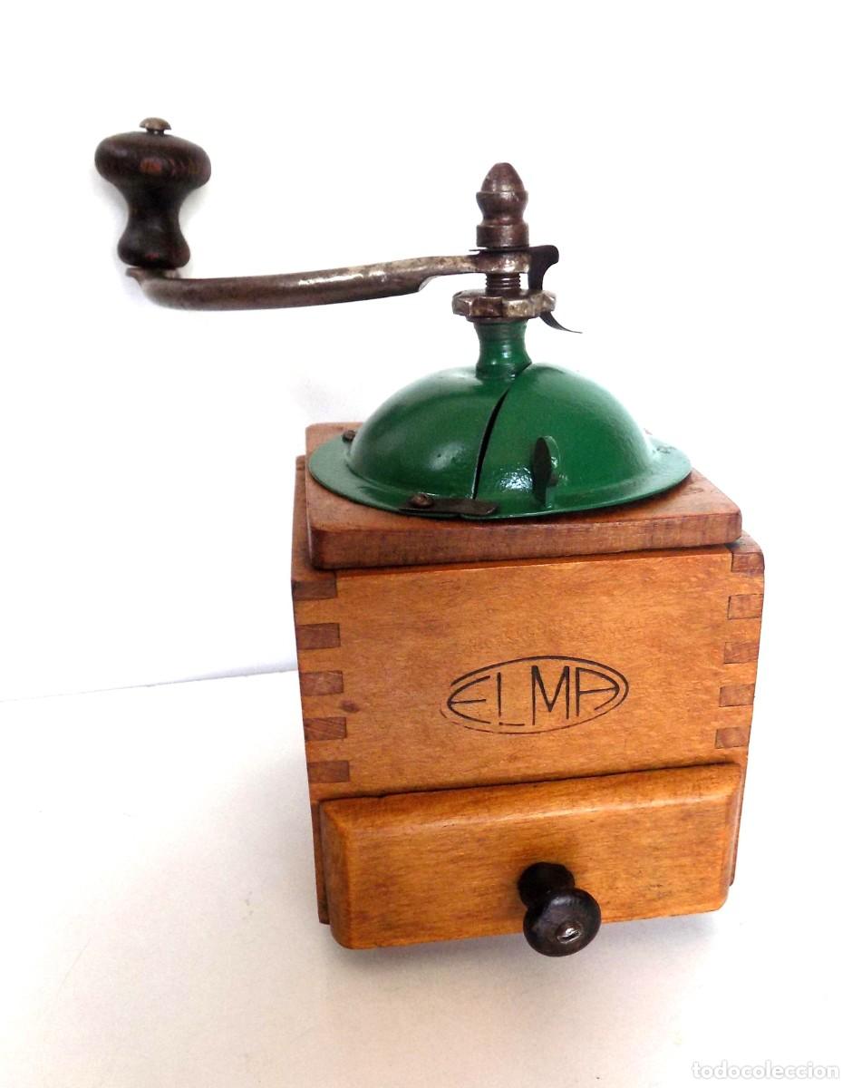 Antig&uuml;edades: MOLINILLO DE CAF&Eacute; MARCA ELMA. MADERA Y METAL. TAMA&Ntilde;O 0. ESPA&Ntilde;A. CA. 1950/1965