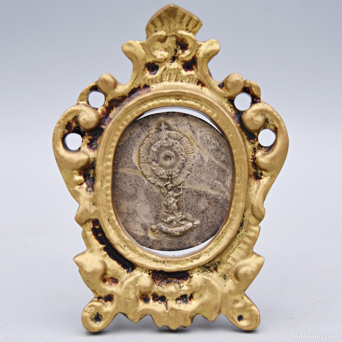 Antig&uuml;edades: Icono antiguo en marco de bronce - Foto 3