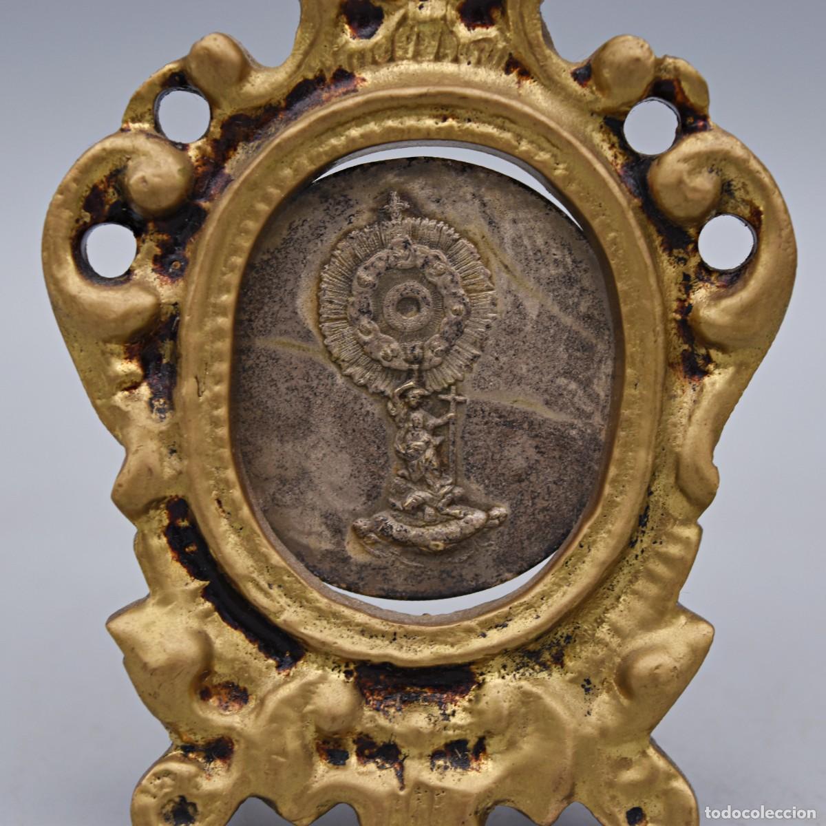 Antig&uuml;edades: Icono antiguo en marco de bronce - Foto 2