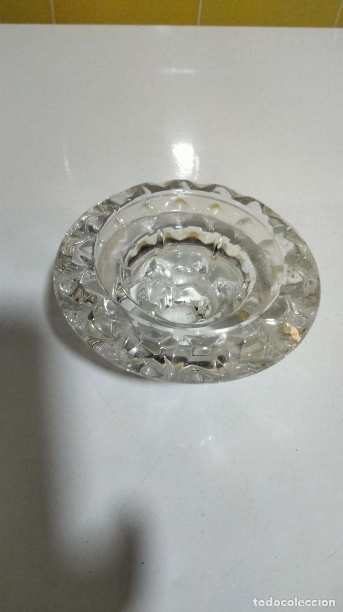 Antig&uuml;edades: portavelas de cristal tallado - Foto 2