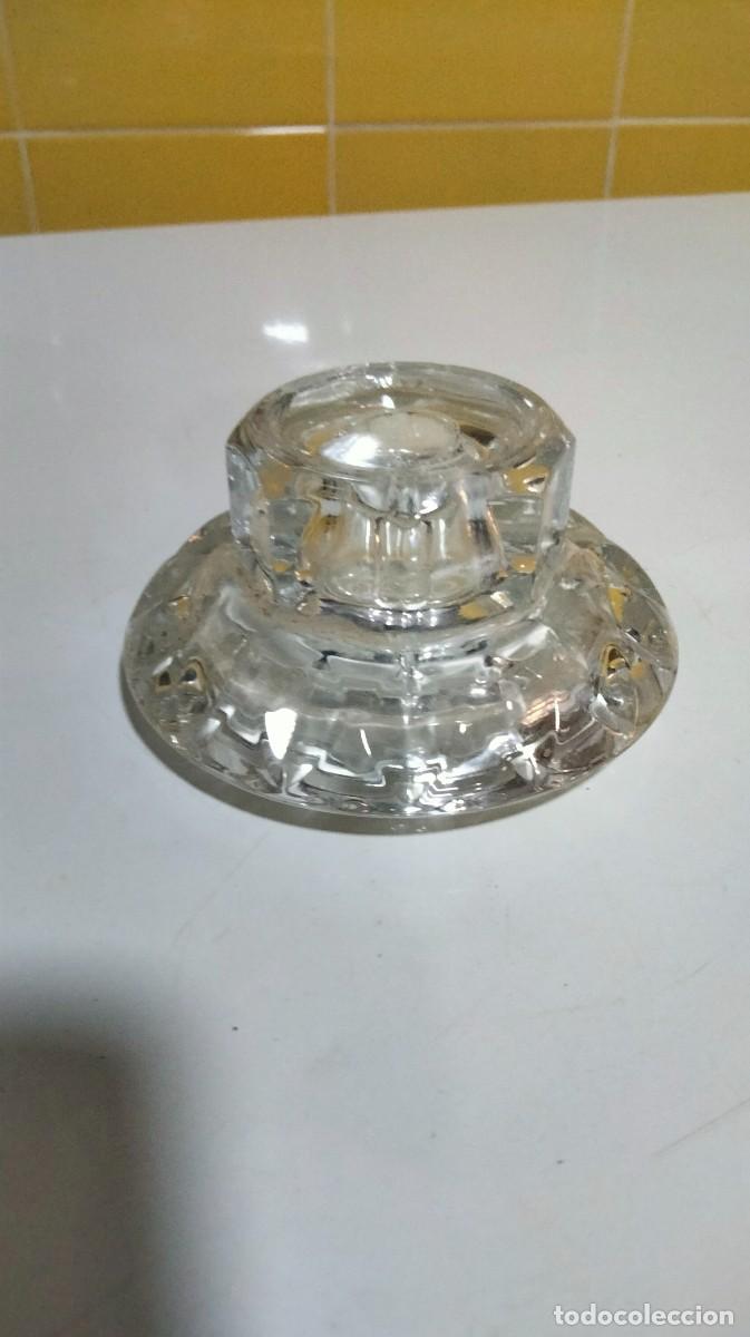 Antig&uuml;edades: portavelas de cristal tallado - Foto 3