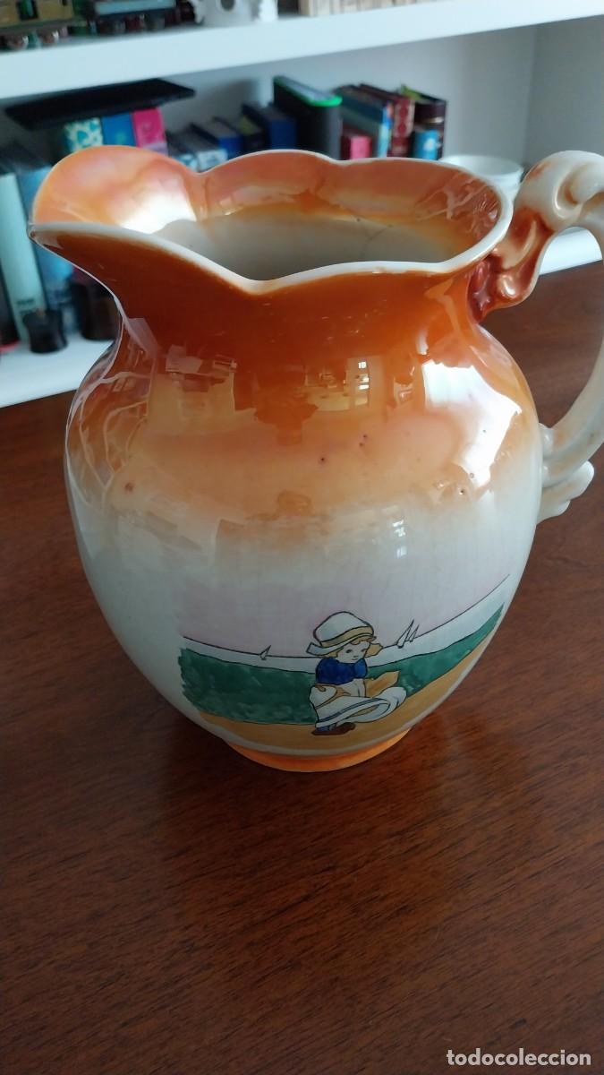 Antig&uuml;edades: Jarra antigua tocador con dibujos - Foto 4