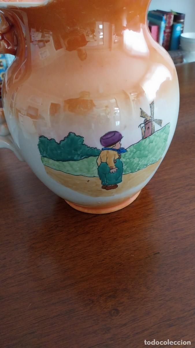 Antig&uuml;edades: Jarra antigua tocador con dibujos - Foto 1