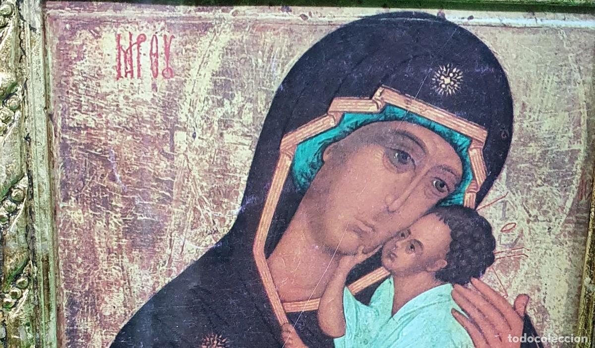 Antig&uuml;edades: -Icono Religioso de madera S.XIX - Foto 2