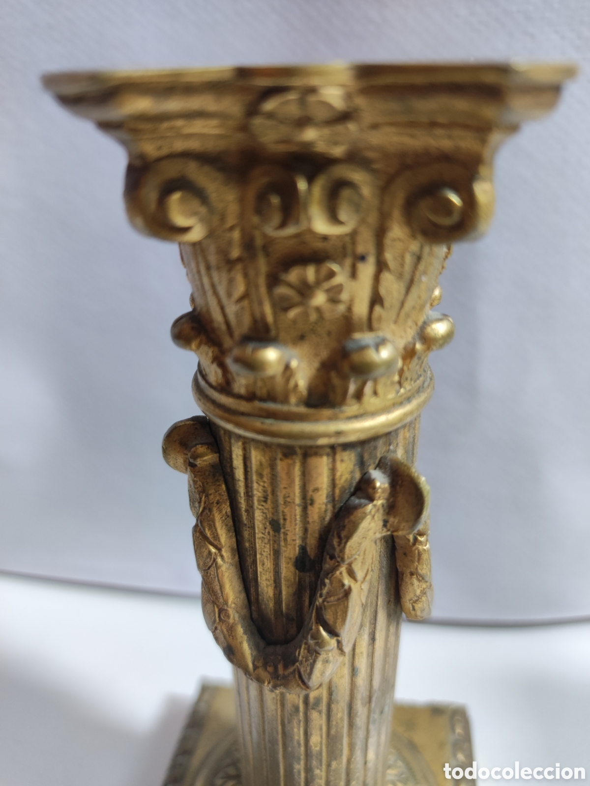 Antig&uuml;edades: Candeleros Imperio pareja - Foto 4