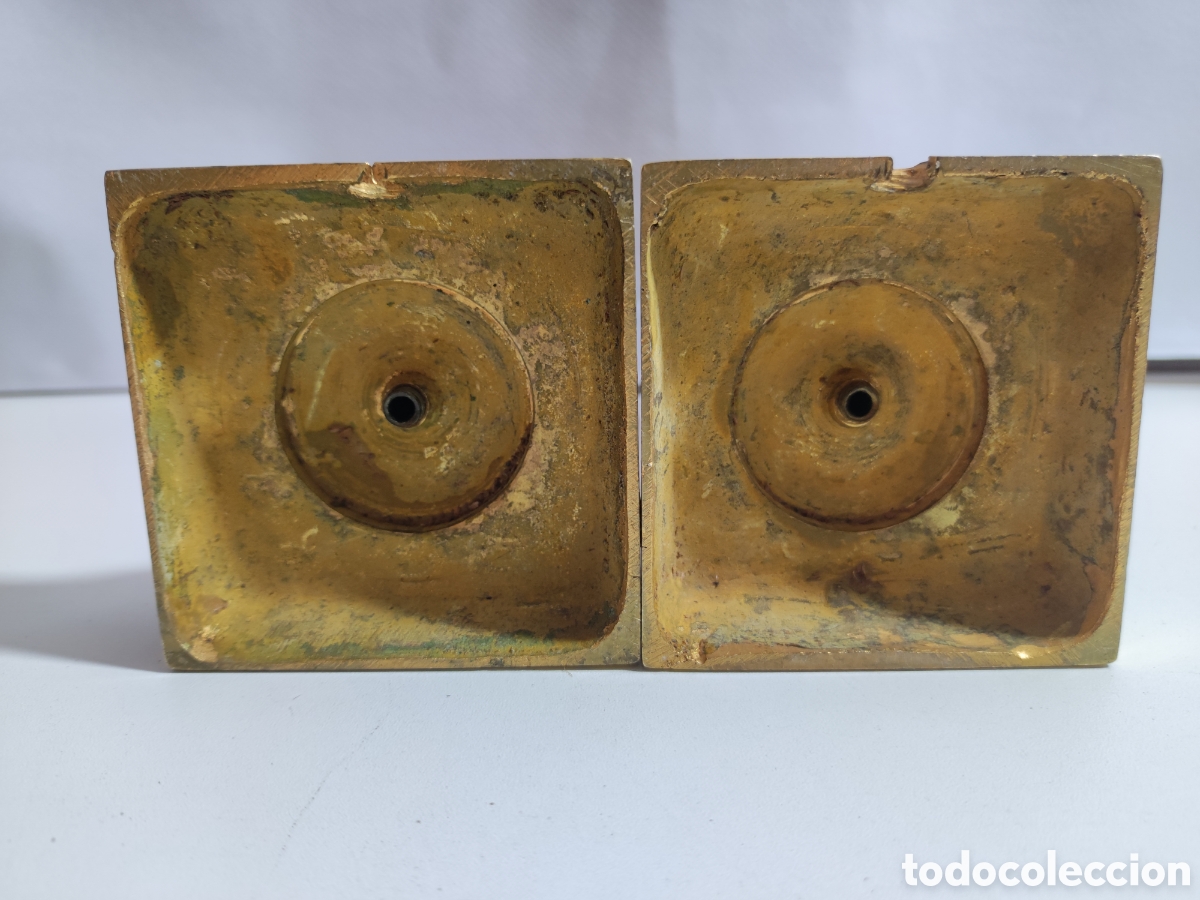 Antig&uuml;edades: Candeleros Imperio pareja - Foto 6