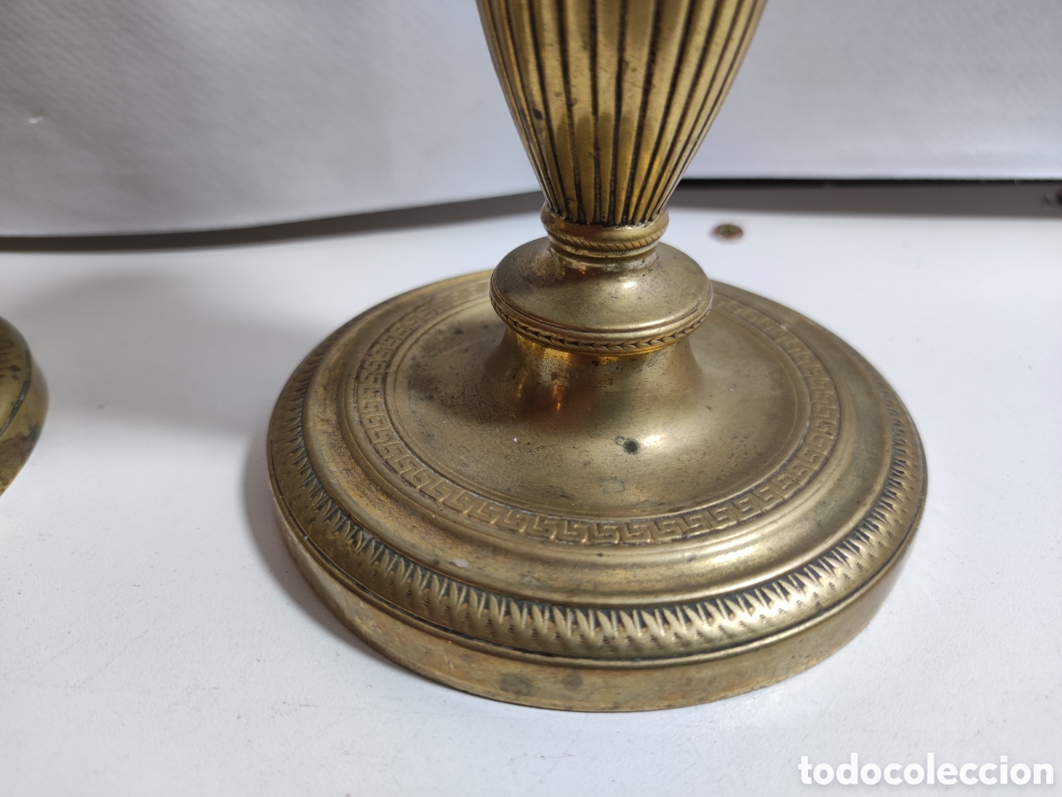 Antig&uuml;edades: Candeleros imperio pareja - Foto 4