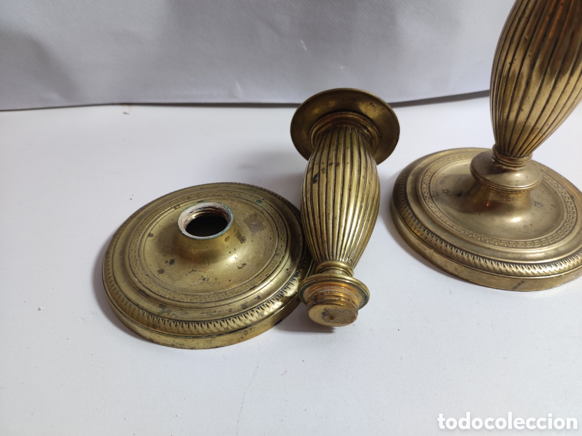 Antig&uuml;edades: Candeleros imperio pareja - Foto 7