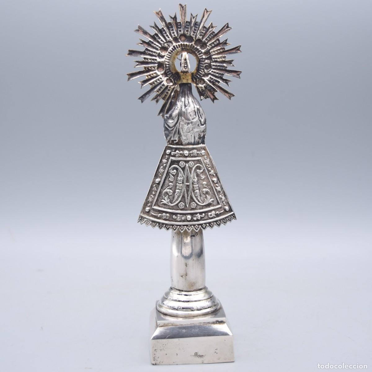Antig&uuml;edades: Virgen del Pilar de plata - Foto 13