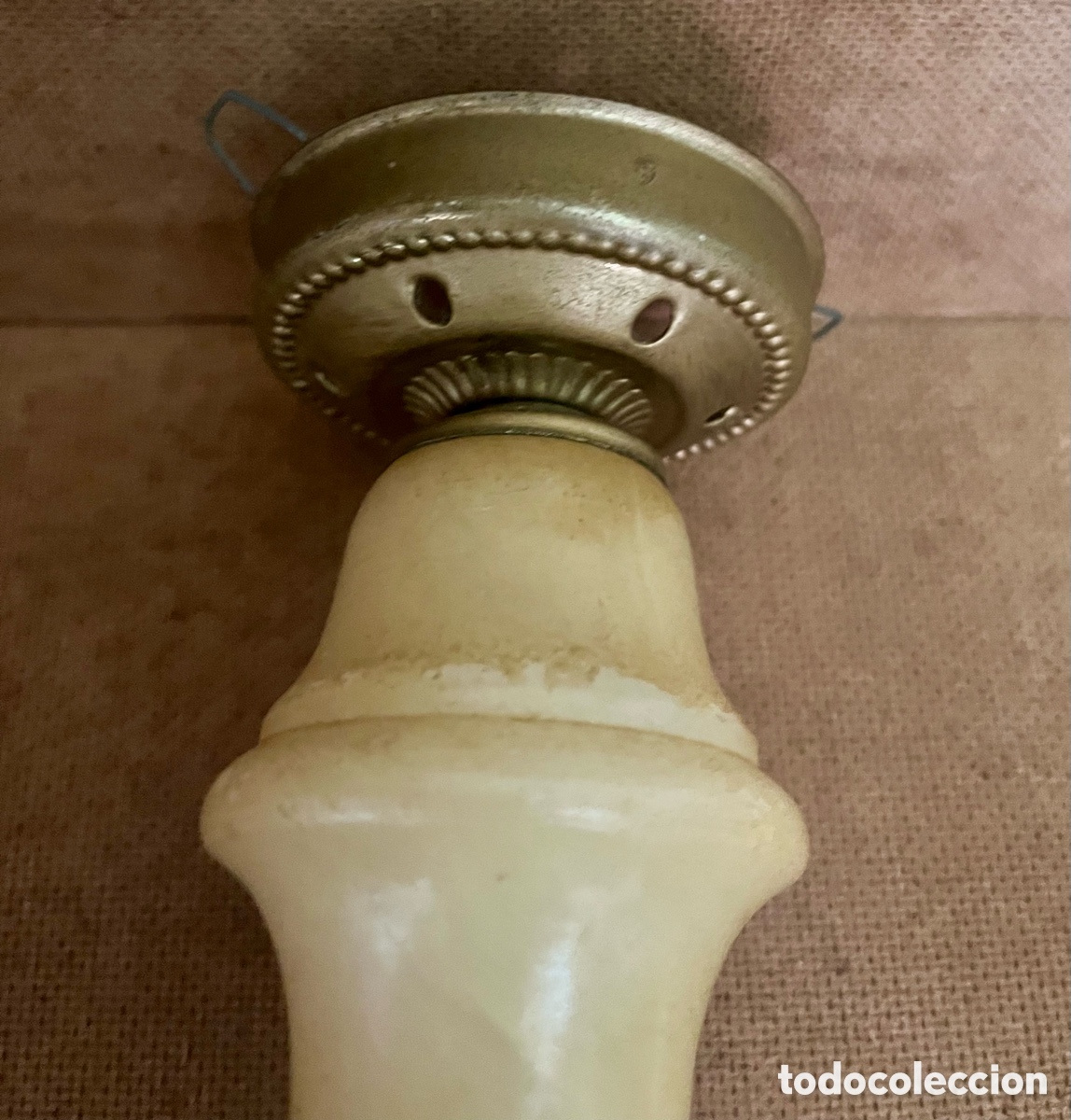 Antig&uuml;edades: ANTIGUA L&Aacute;MPARA DE ALABASTRO - Foto 2