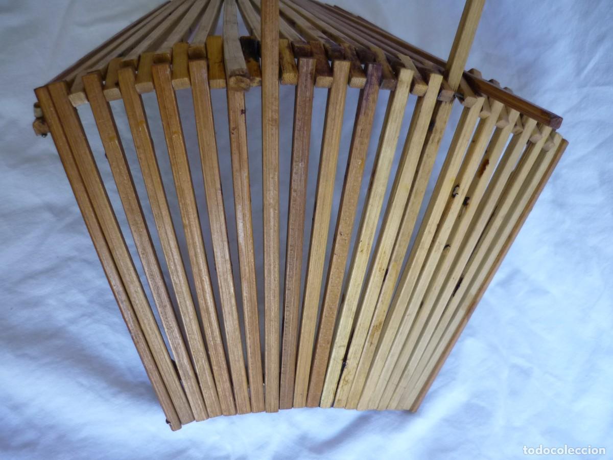 Antig&uuml;edades: Cesta de fruta plegable fabricada en bamb&uacute; - Foto 6