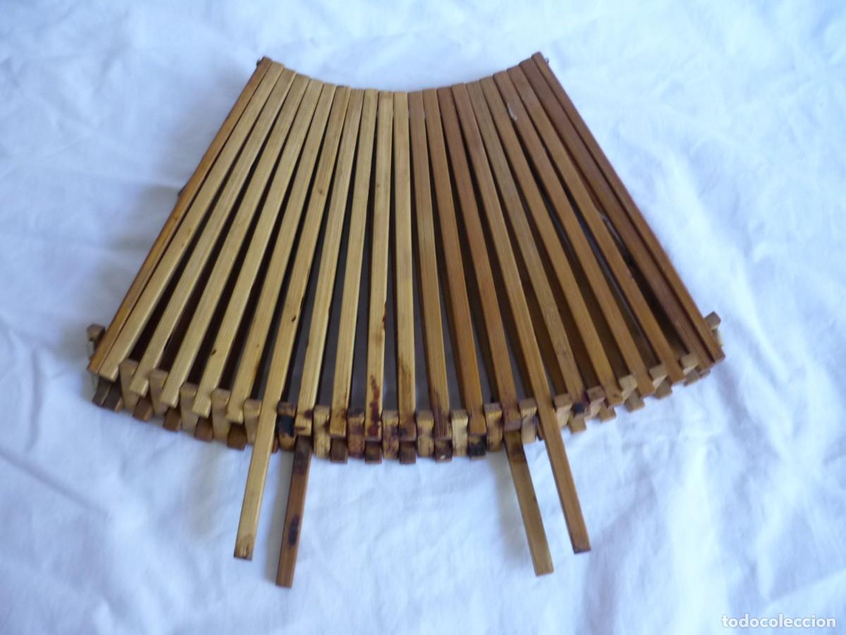 Antig&uuml;edades: Cesta de fruta plegable fabricada en bamb&uacute; - Foto 10
