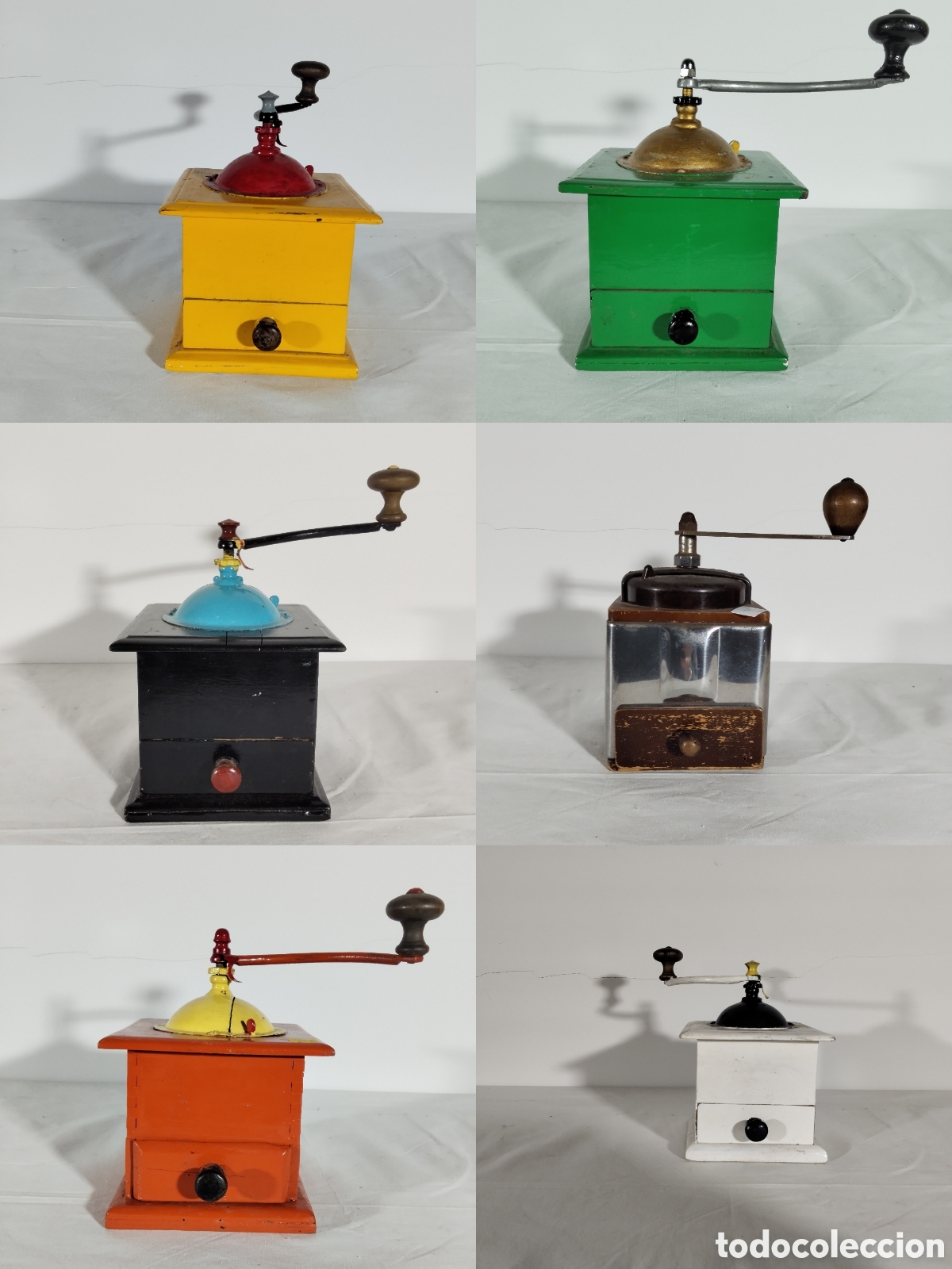Antiguidades: Molinillo de caf&eacute; diferentes colores