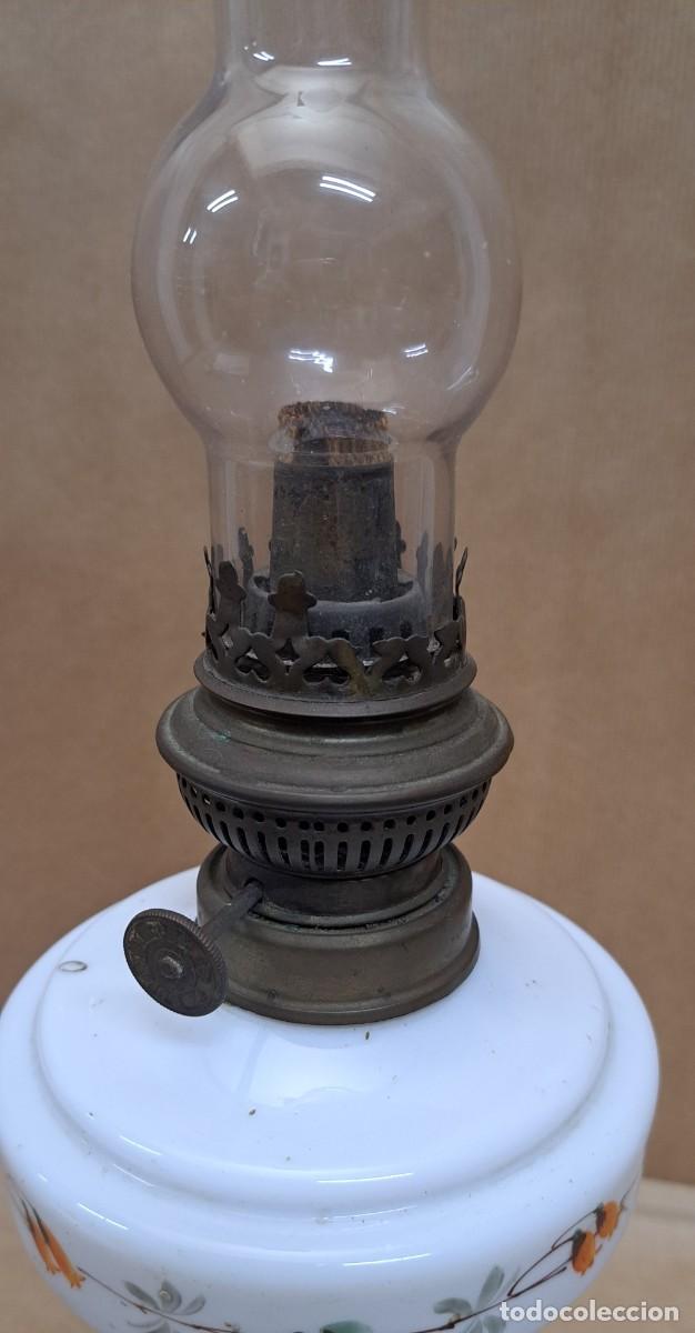 Antig&uuml;edades: Antiguo quinque de opalina, siglo XIX - Foto 6