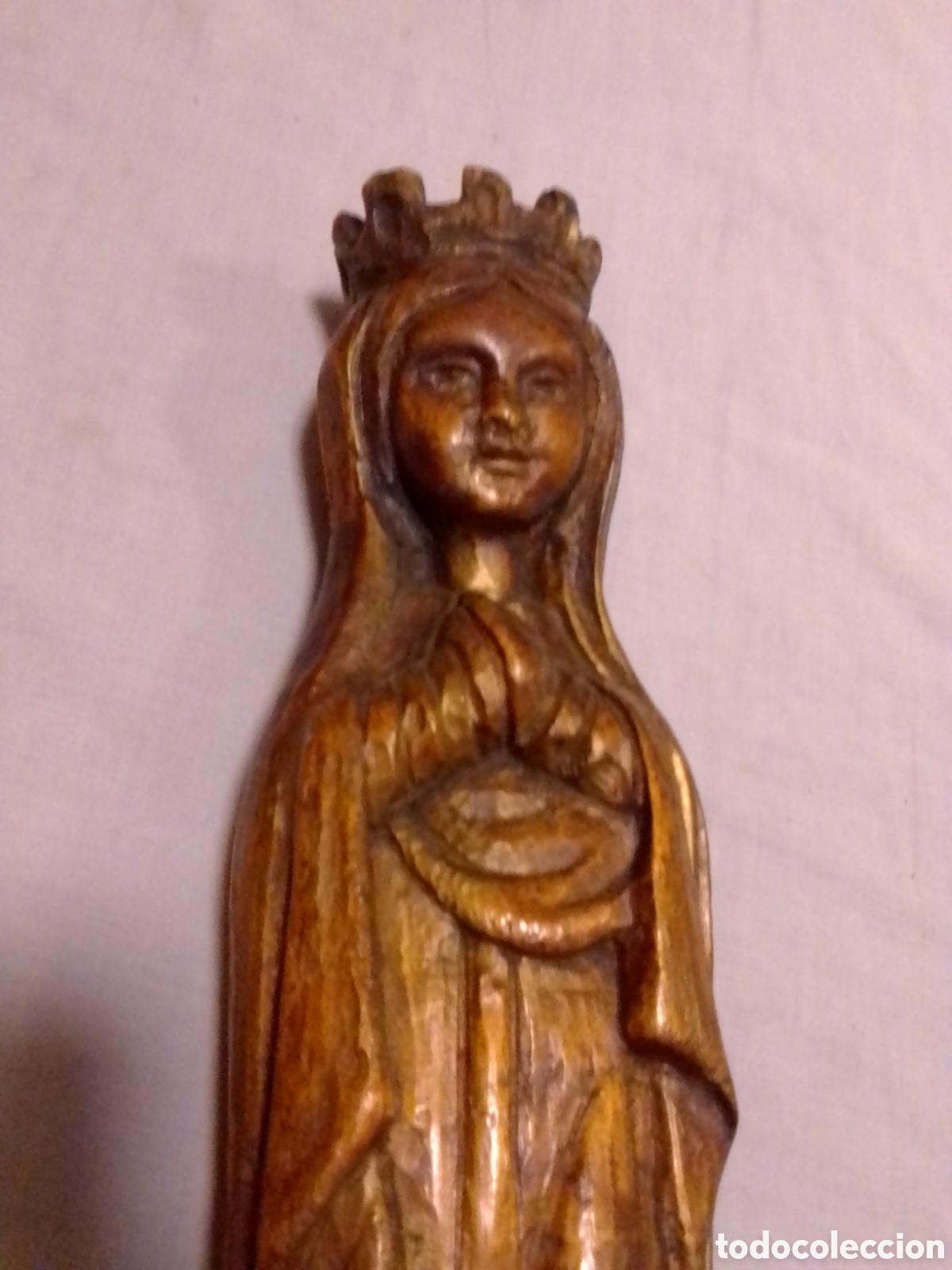 Antig&uuml;edades: VIRGEN ANTIGUA TALLADA A MANO - Foto 2