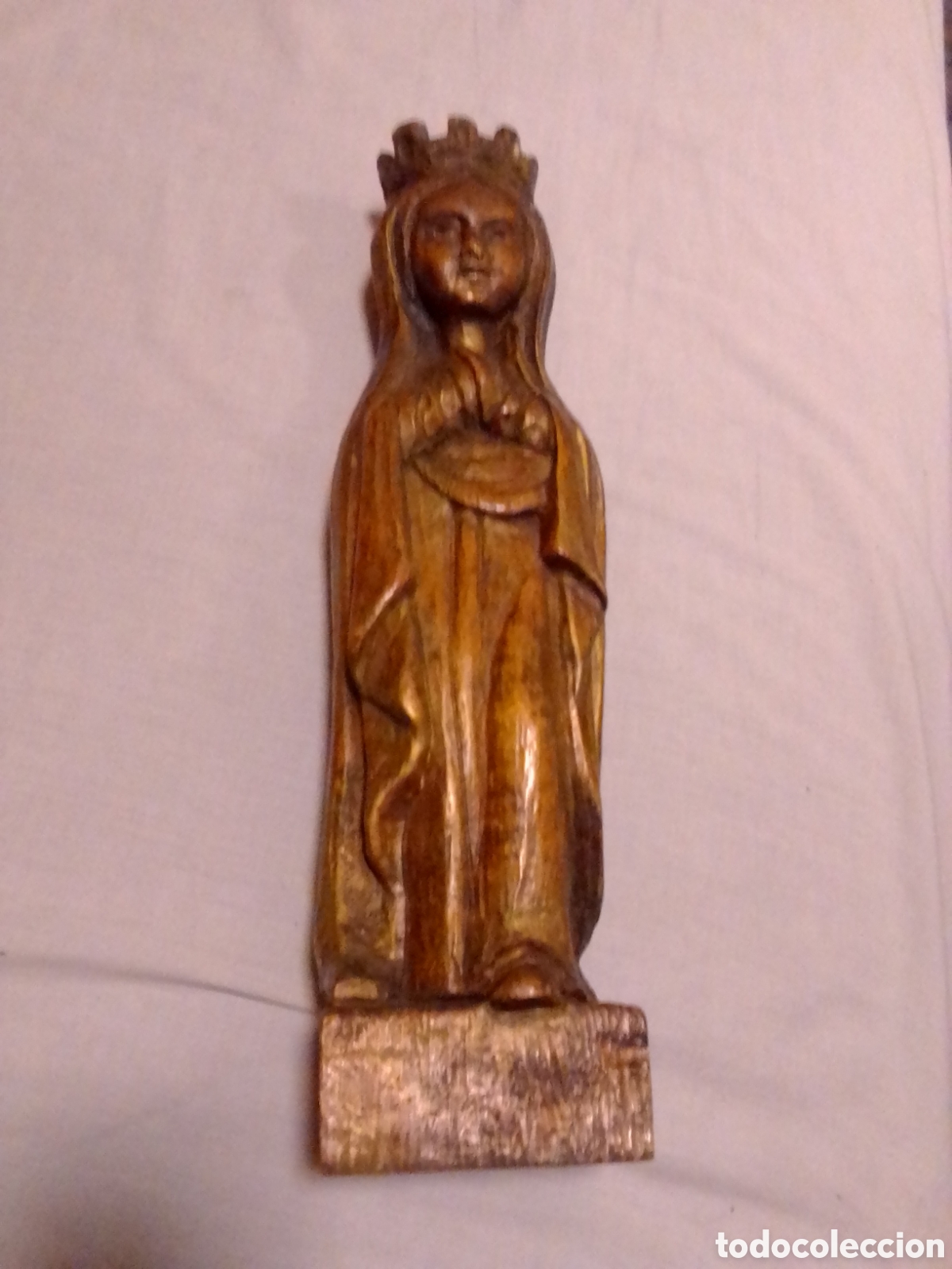 Antig&uuml;edades: VIRGEN ANTIGUA TALLADA A MANO - Foto 1