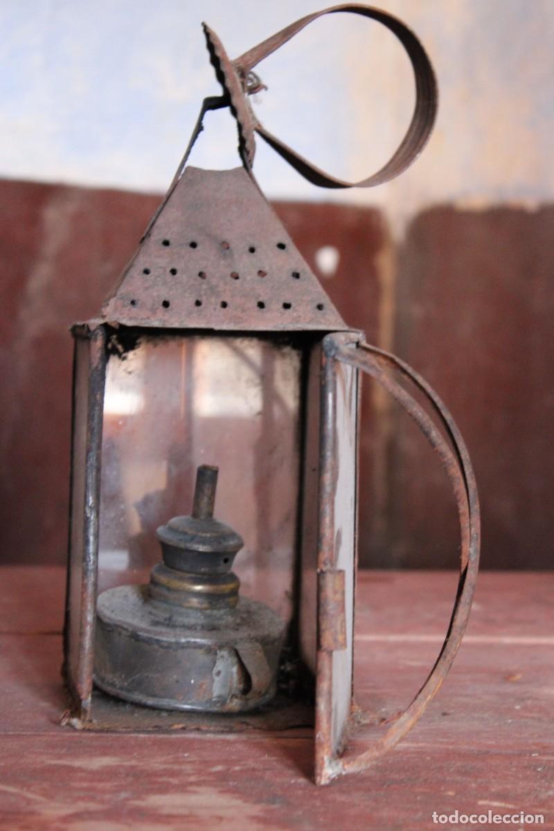 Antig&uuml;edades: FAROL ANTIGUO 21 cm x 10 cm - Foto 3