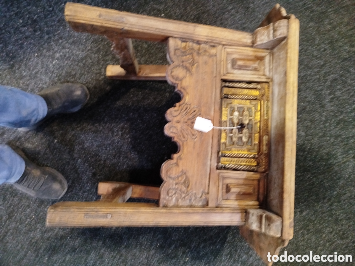 Antig&uuml;edades: Mesa tocinera auxiliar con caj&oacute;n de un bargue&ntilde;o - Foto 15