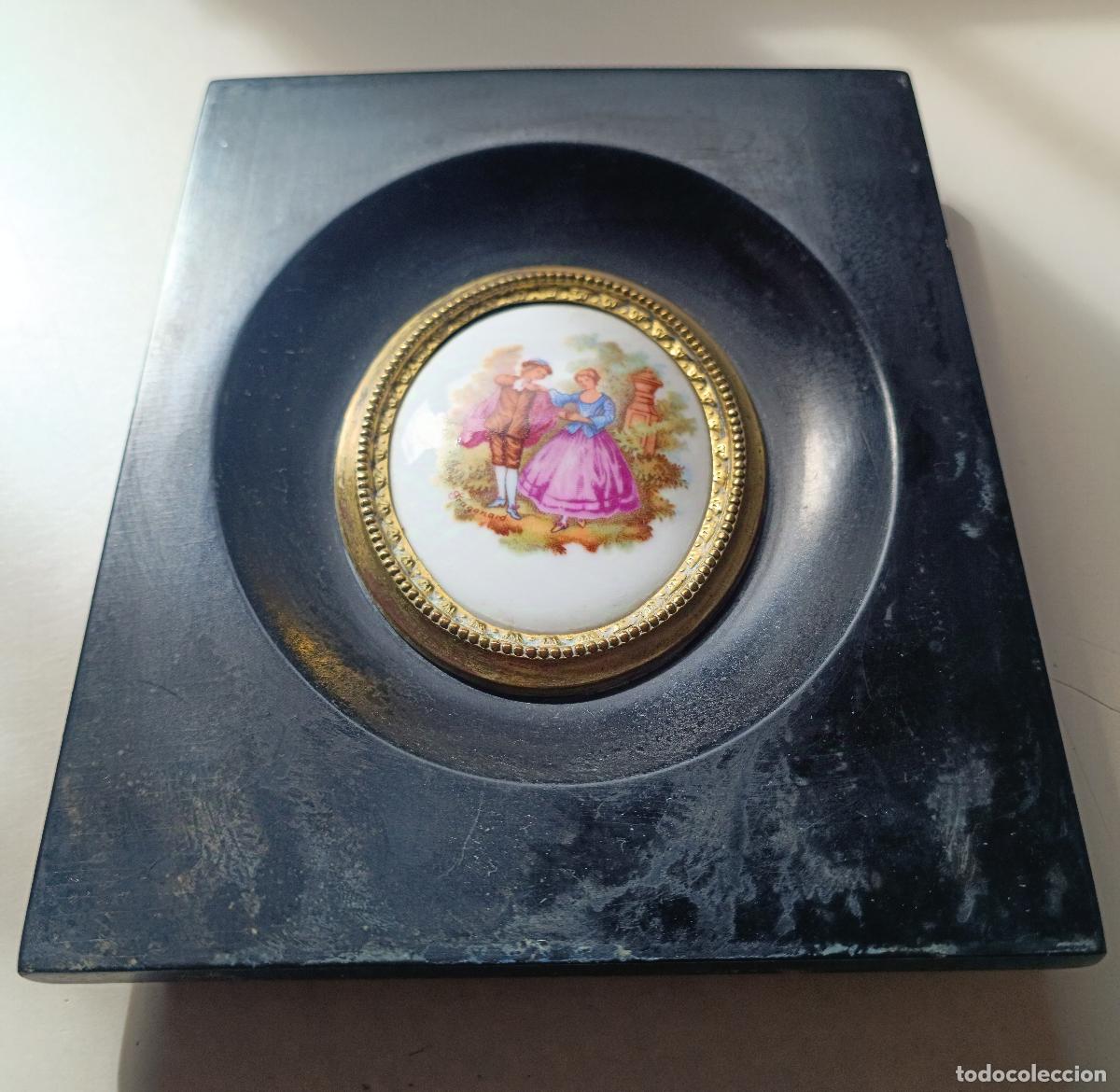 Antig&uuml;edades: CUADRO ANTIGUO PORCELANA LIMOGES - Foto 2