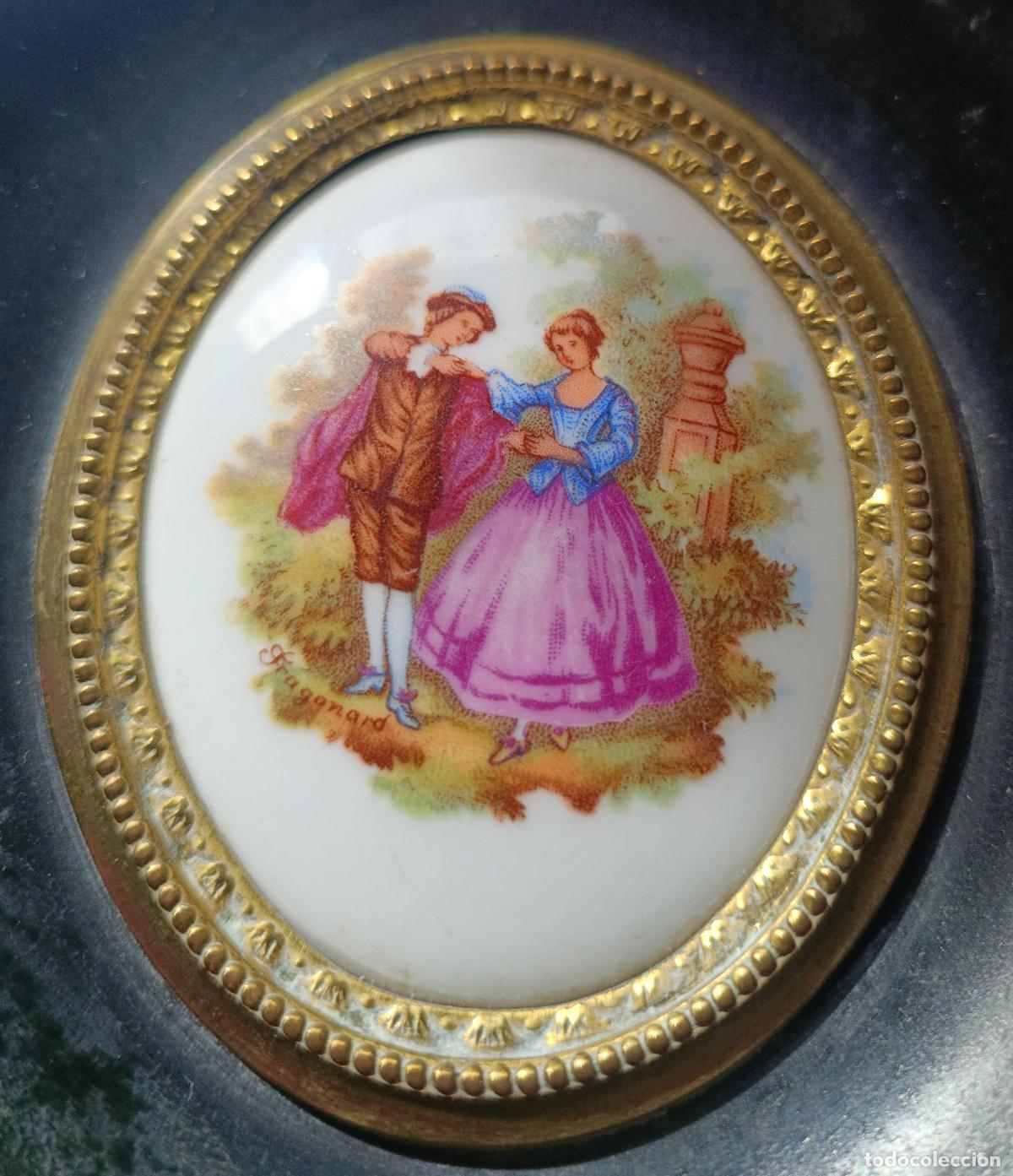 Antig&uuml;edades: CUADRO ANTIGUO PORCELANA LIMOGES - Foto 3