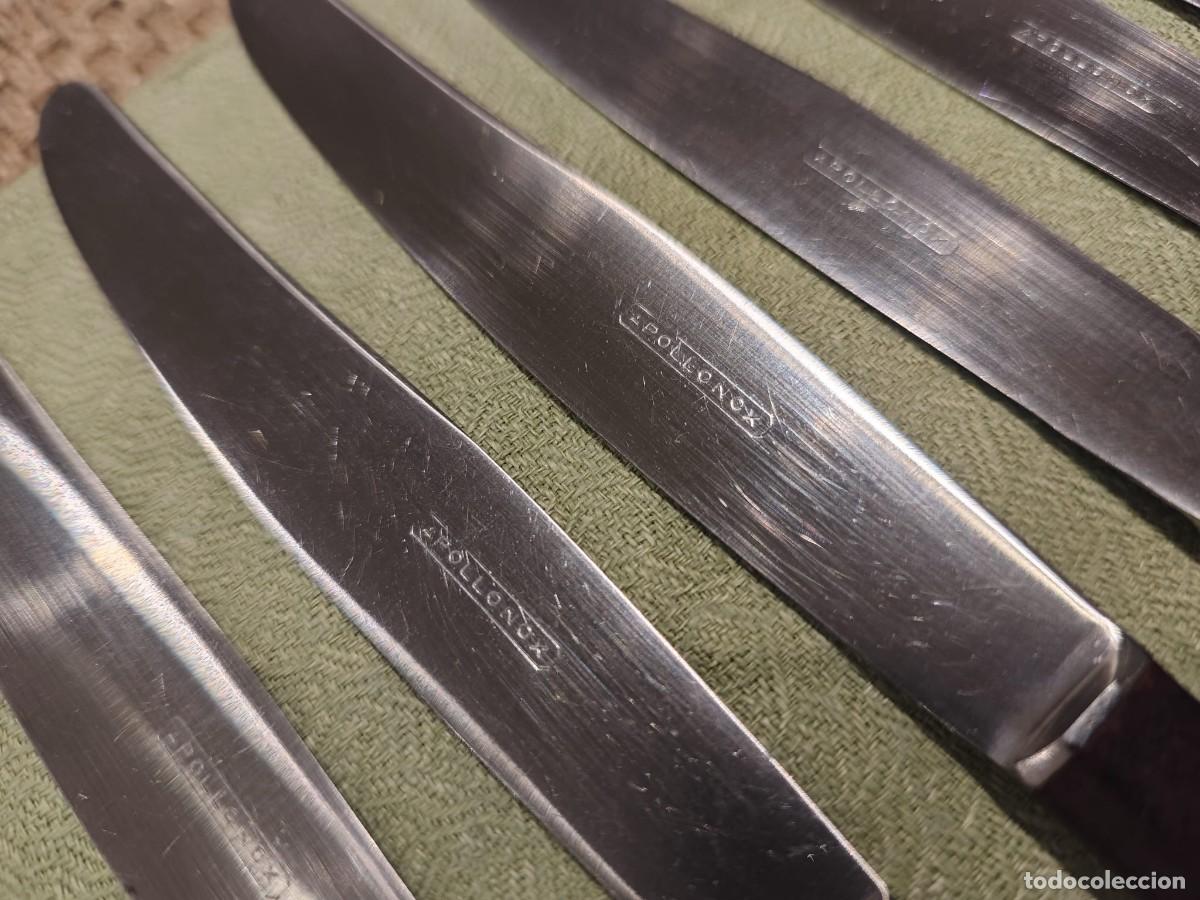 Antig&uuml;edades: 12 cuchillos de mesa mango baquerita - Foto 2